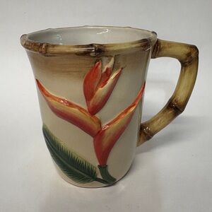 Ceramic Mug PCM13 by Pacific Rim Ginger 4 1/2" Tiki Bamboo